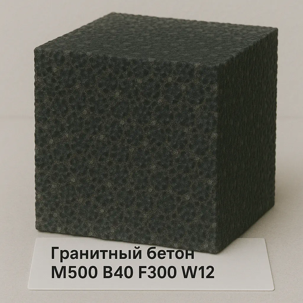 Гранитный бетон М500 B40 F300 W12